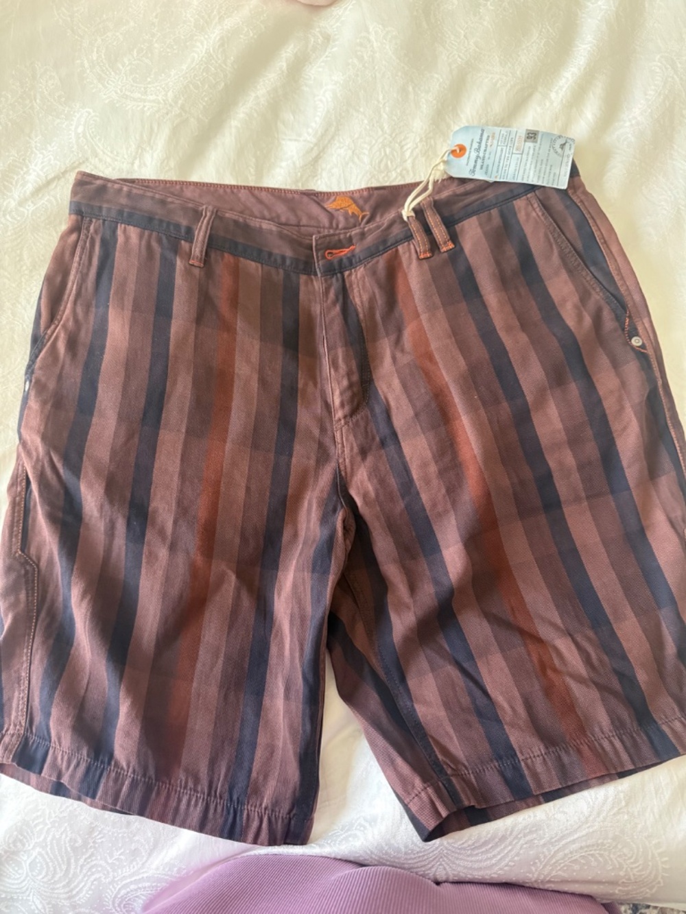 Tommy Bahama Mens Striped Shorts Size 38 NWT